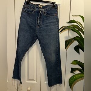 Levi's Classic Blue Cropped Jeans